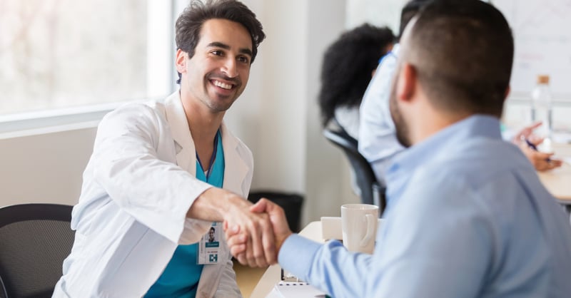 hand shake, shaking hands, doctor, salesman