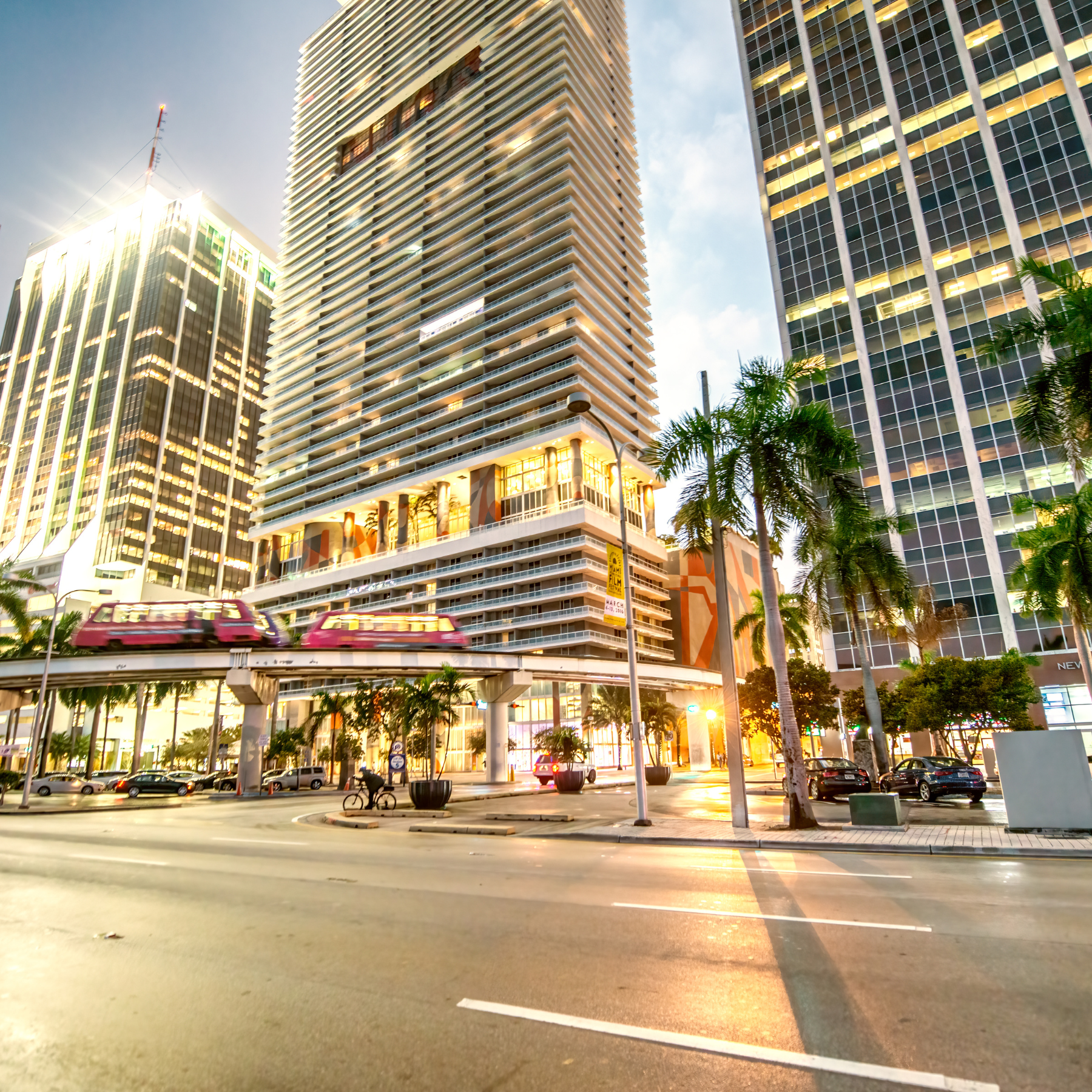 downtown miami buildings, skyscrapers