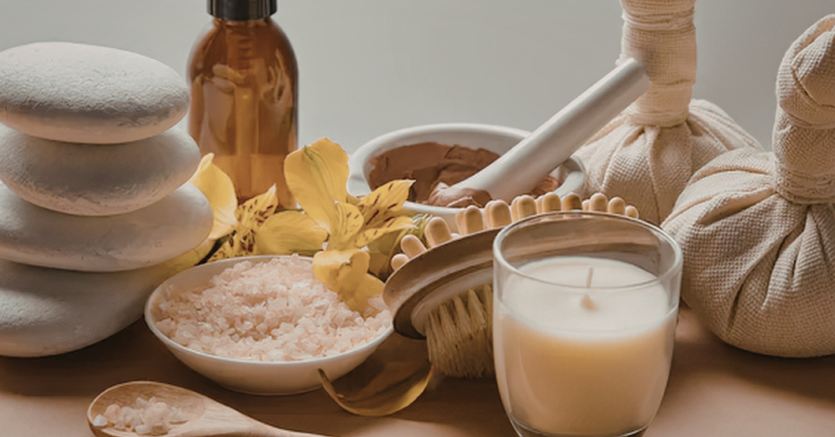 spa, medspa, stones, candle